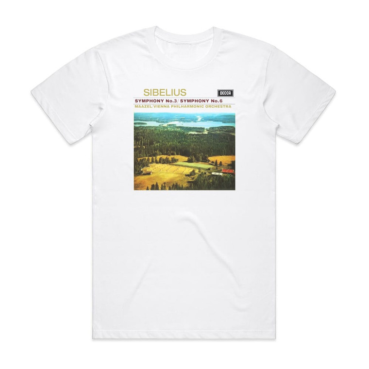 Jean Sibelius Symphony No 3 Symphony No 6 Album Cover T-Shirt White