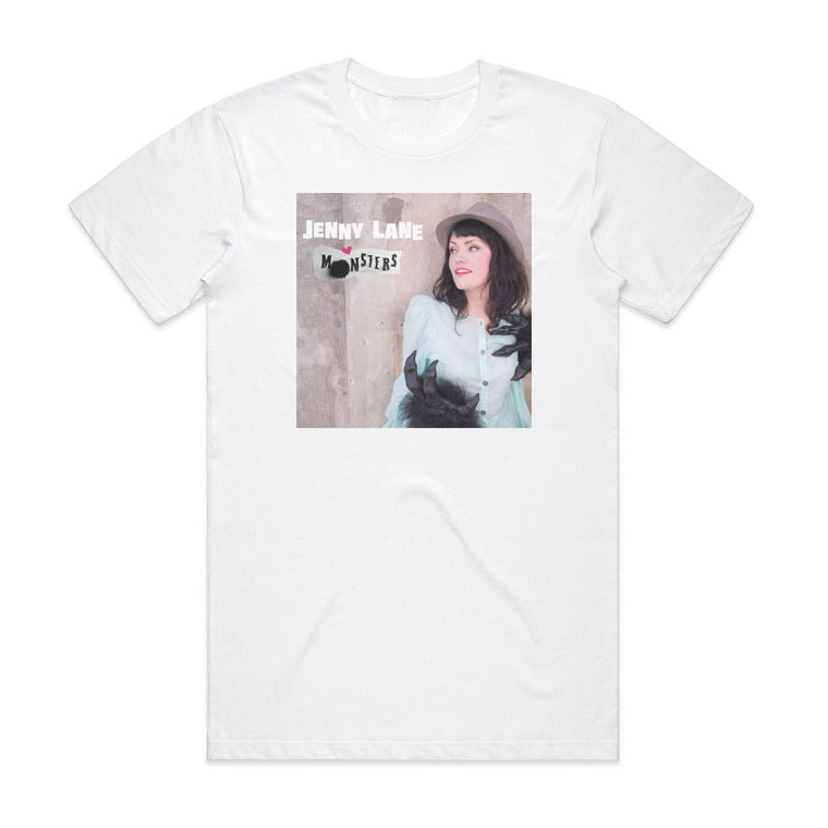 Jenny Lane Monsters Album Cover T-Shirt White