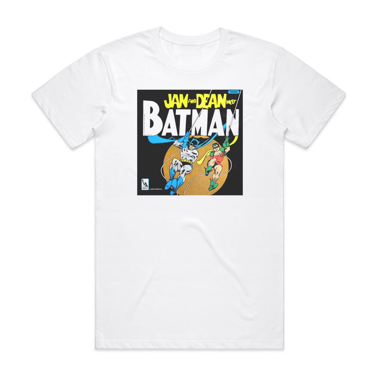 Jan and Dean Jan And Dean Meet Batman 1 Album Cover T-Shirt White