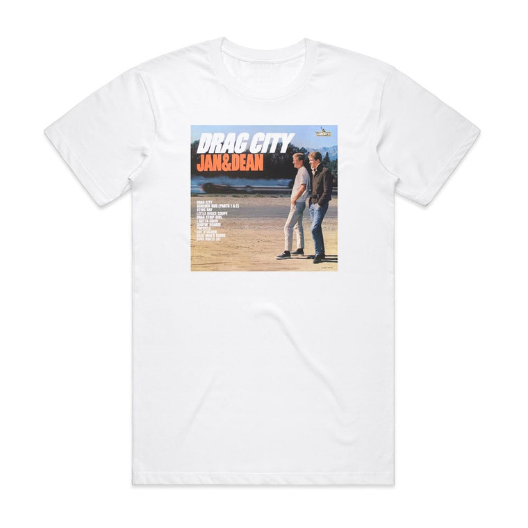 Jan and Dean Drag City Album Cover T-Shirt White