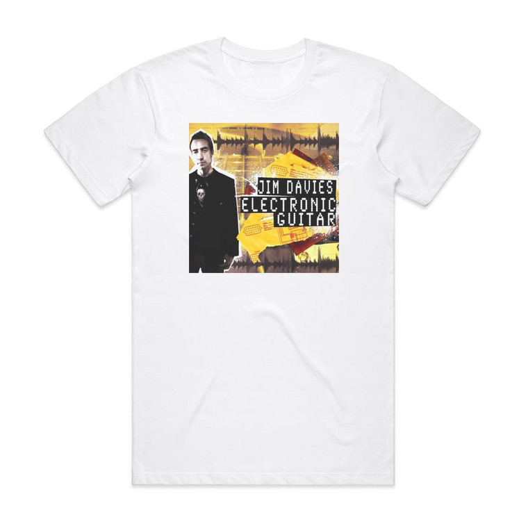 Jim Davies Electronic Guitar Album Cover T-Shirt White