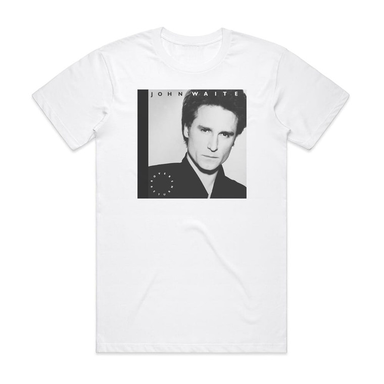 John Waite Rovers Return Album Cover T-Shirt White John Waite Rovers Return Album Cover T-Shirt White