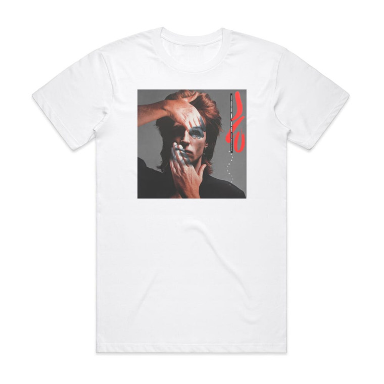 John Waite Mask Of Smiles Album Cover T-Shirt White John Waite Mask Of Smiles Album Cover T-Shirt White