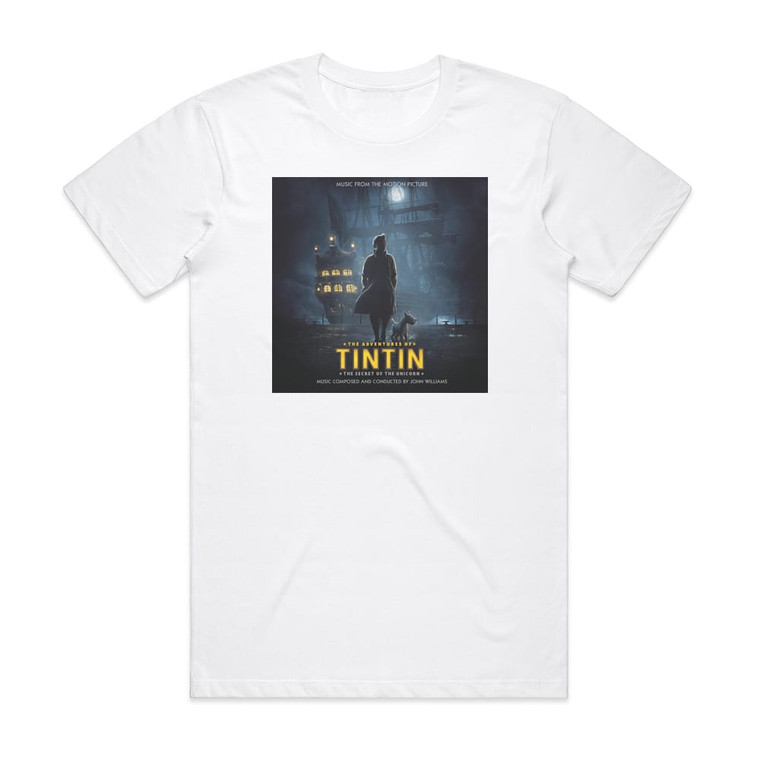 John Williams The Adventures Of Tintin The Secret Of The Unicorn Album Cover T-Shirt White