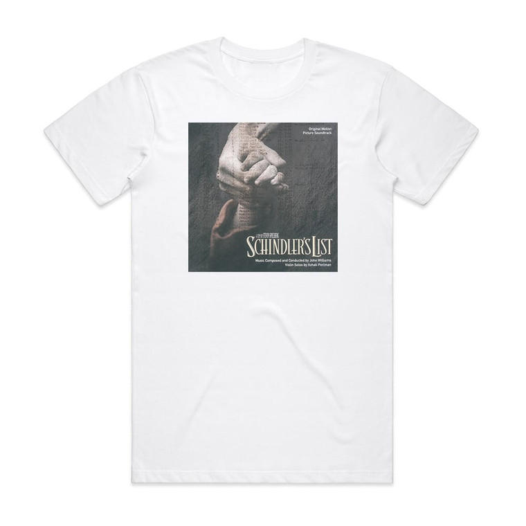 John Williams Schindlers List Album Cover T-Shirt White