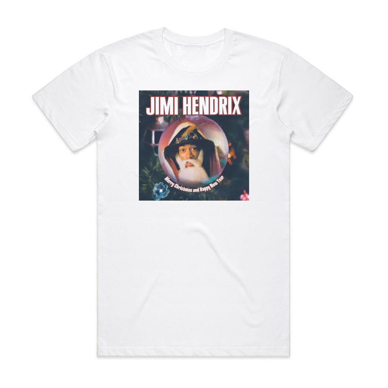 Jimi Hendrix Merry Christmas And Happy New Year 1 Album Cover T-Shirt White