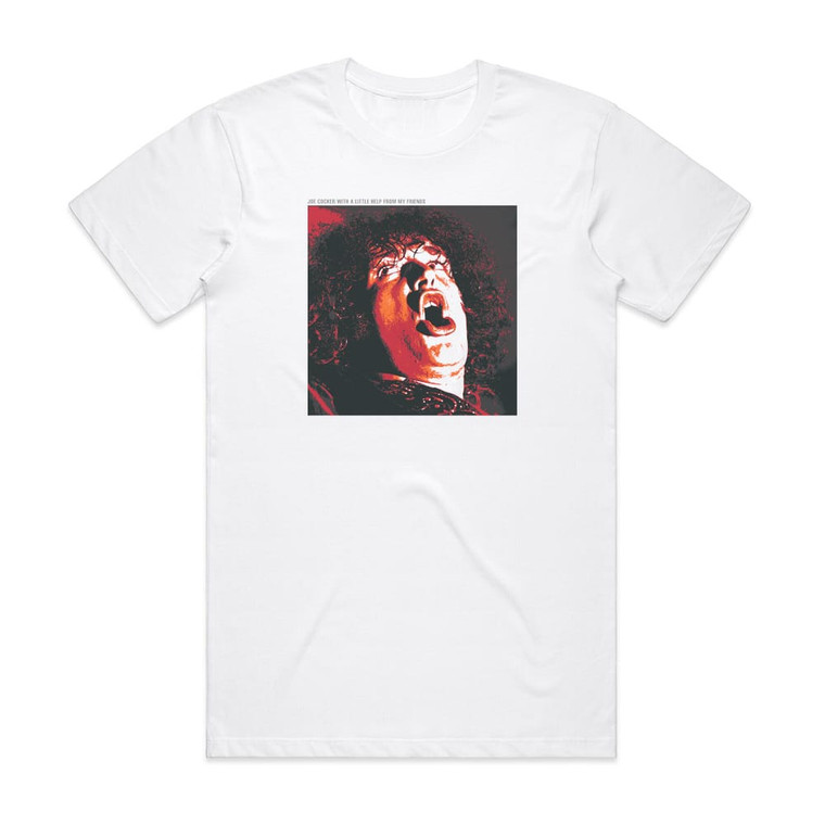 Joe Cocker With A Little Help From My Friends Album Cover T-Shirt White