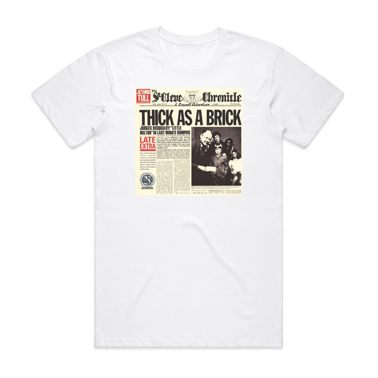 Jethro Tull Thick As A Brick 6 Album Cover T-Shirt White