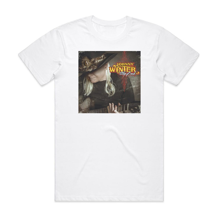 Johnny Winter Step Back Album Cover T-Shirt White