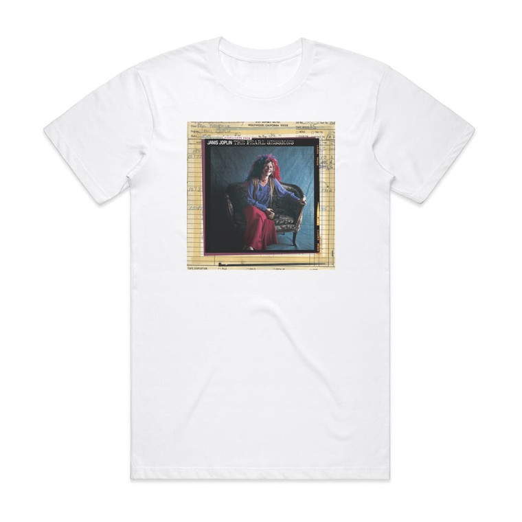 Janis Joplin The Pearl Sessions 1 Album Cover T-Shirt White