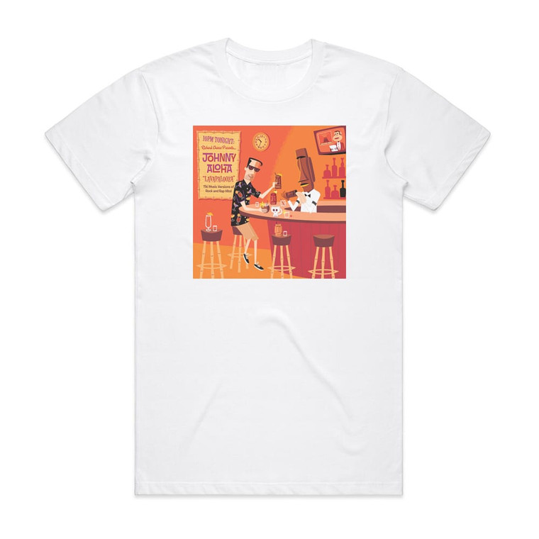 Johnny Aloha Lavapalooza Album Cover T-Shirt White