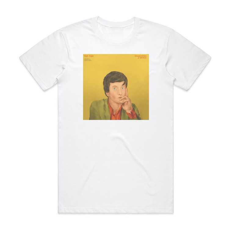 Jarvis Cocker Chansons Dennui Tip Top Album Cover T-Shirt White Jarvis Cocker Chansons Dennui Tip Top Album Cover T-Shirt White