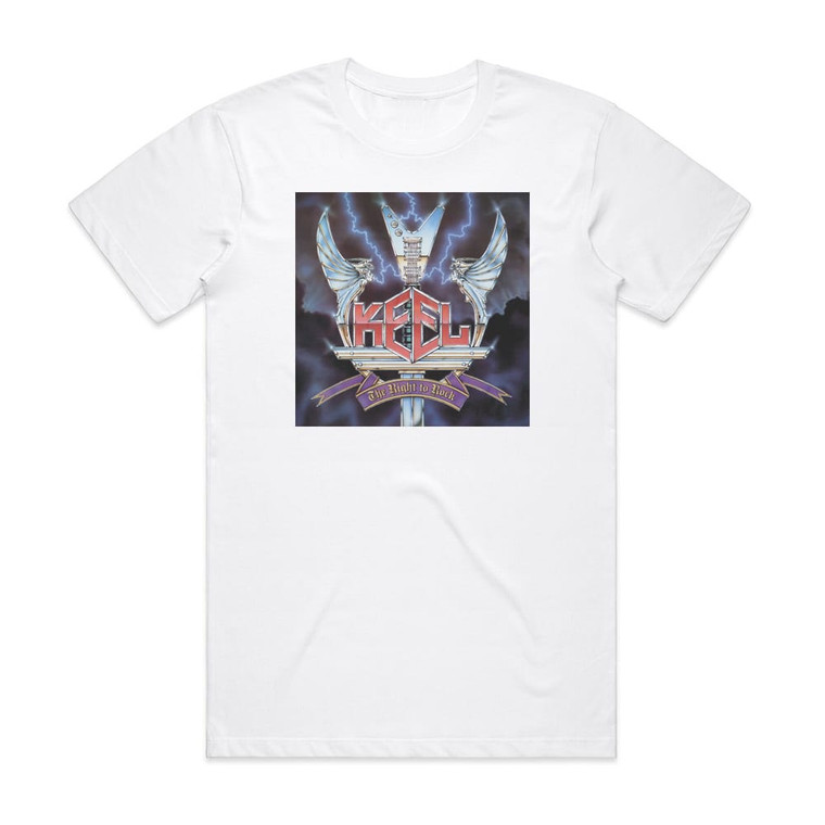 Keel The Right To Rock Album Cover T-Shirt White
