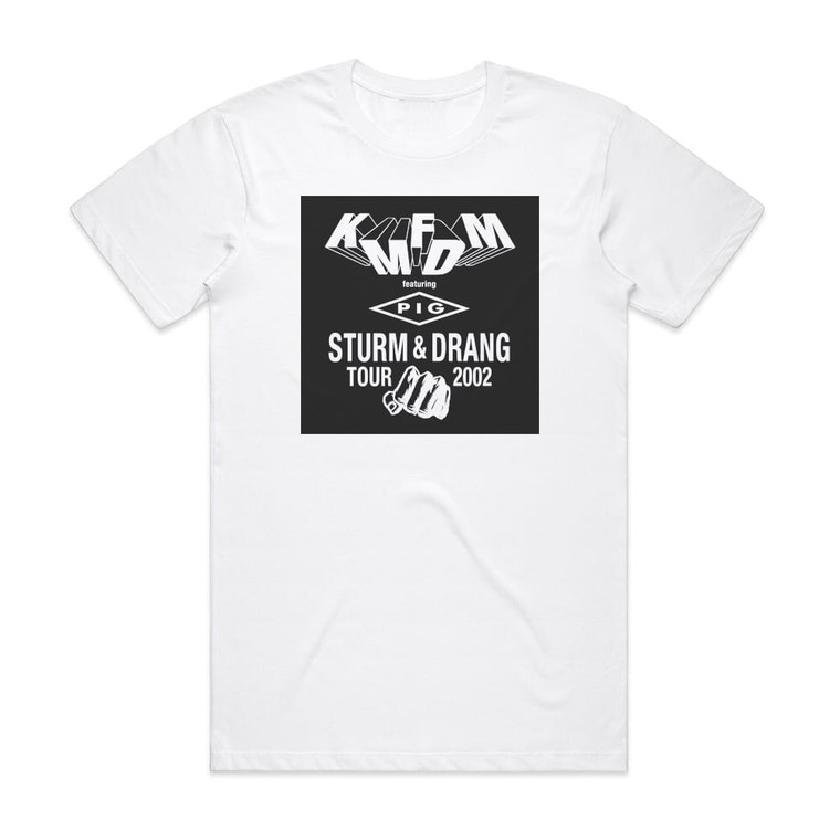 KMFDM Sturm Drang Tour 2002 Album Cover T-Shirt White
