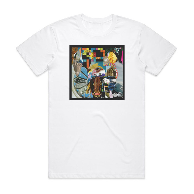 Klaxons Myths Of The Near Future Album Cover T-Shirt White Klaxons Myths Of The Near Future Album Cover T-Shirt White