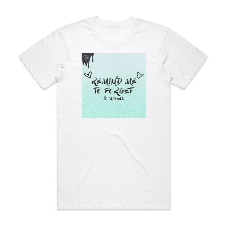 Kygo Remind Me To Forget Album Cover T-Shirt White Kygo Remind Me To Forget Album Cover T-Shirt White