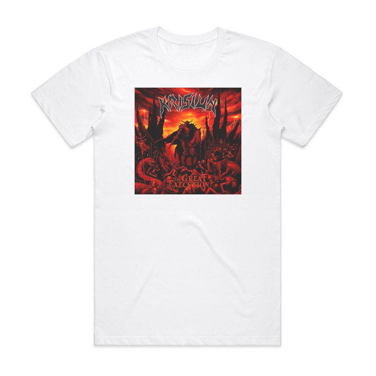Krisiun The Great Execution Album Cover T-Shirt White