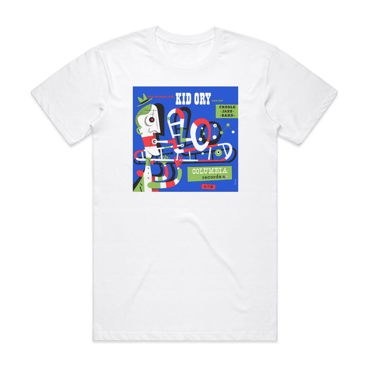 Kid Orys Creole Jazz Band Kid Ory And His Creole Jazz Band Album Cover T-Shirt White