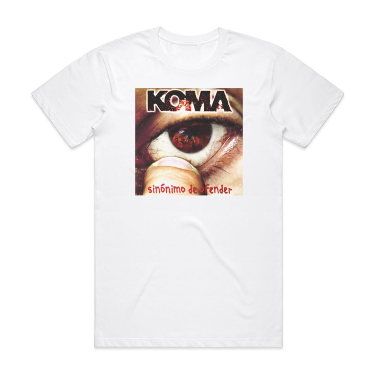 Koma Sinnimo De Ofender Album Cover T-Shirt White
