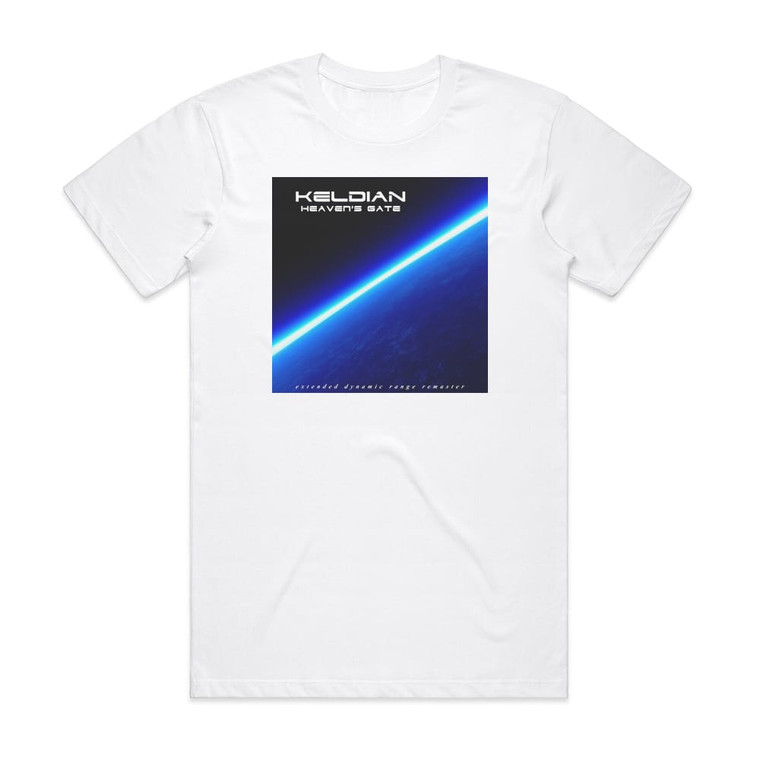Keldian Heavens Gate Album Cover T-Shirt White Keldian Heavens Gate Album Cover T-Shirt White