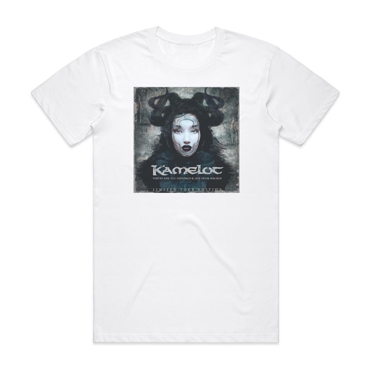 Kamelot Poetry For The Poisoned 1 Album Cover T-Shirt White