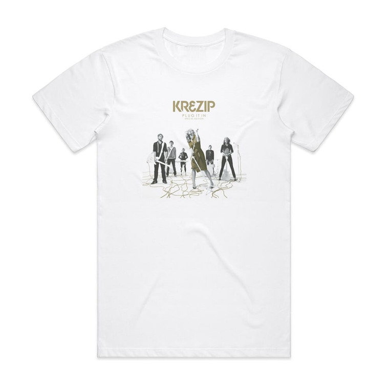 Krezip Plug It In Album Cover T-Shirt White