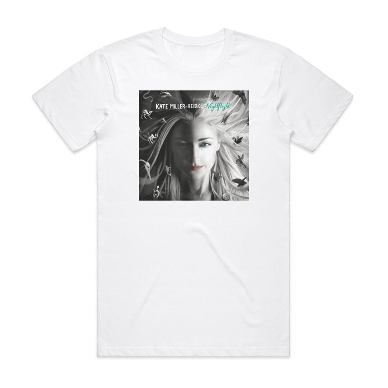 Kate Miller-Heidke Nightflight Album Cover T-Shirt White