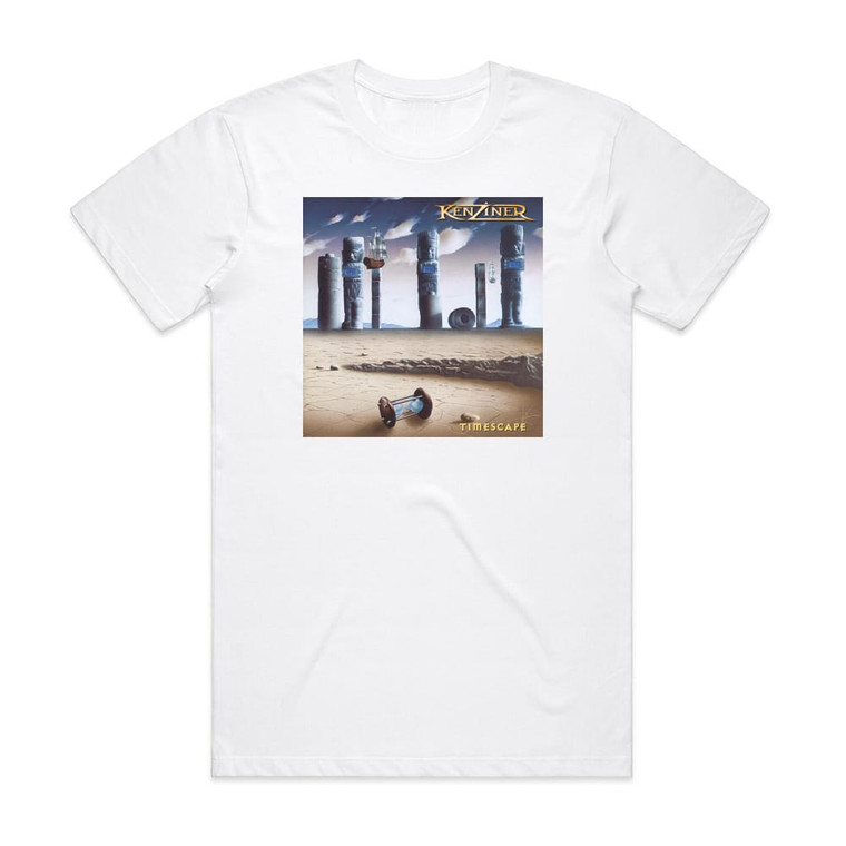 Kenziner Timescape Album Cover T-Shirt White Kenziner Timescape Album Cover T-Shirt White
