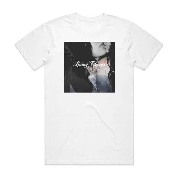 Living Things Let It Rain Album Cover T-Shirt White