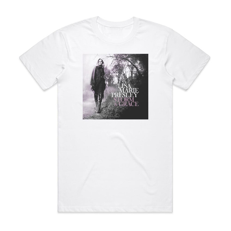 Lisa Marie Presley Storm Grace 1 Album Cover T-Shirt White