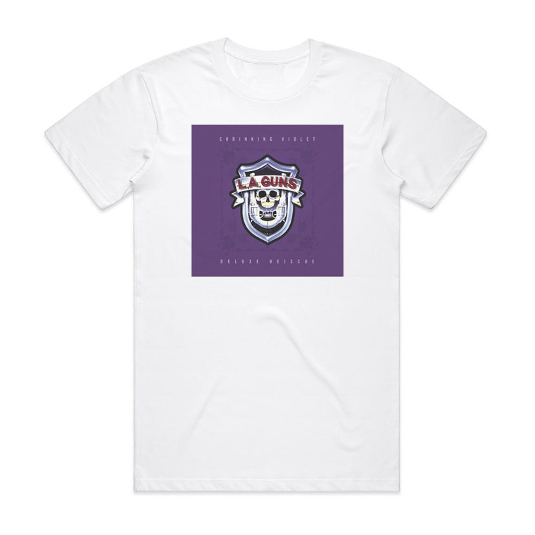 LA Guns Shrinking Violet 1 Album Cover T-Shirt White