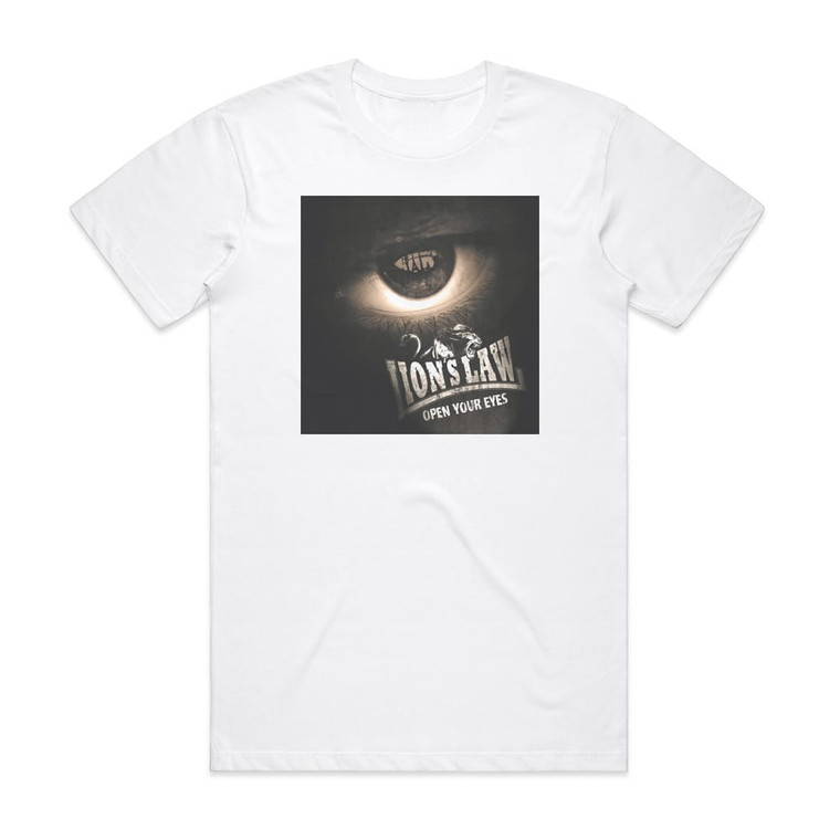Lions Law Open Your Eyes Album Cover T-Shirt White