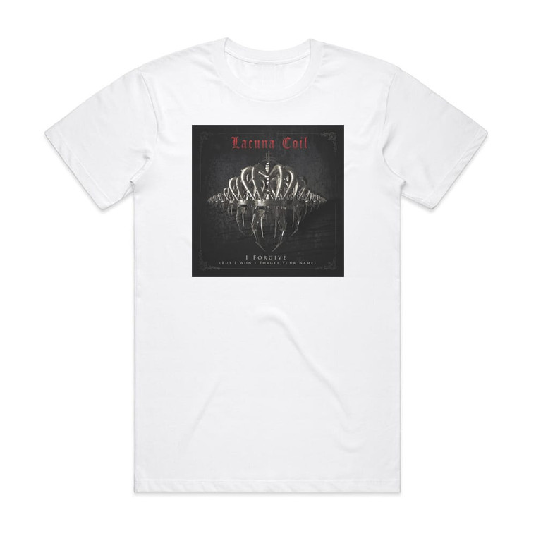 Lacuna Coil I Forgive But I Wont Forget Your Name Album Cover T-Shirt White