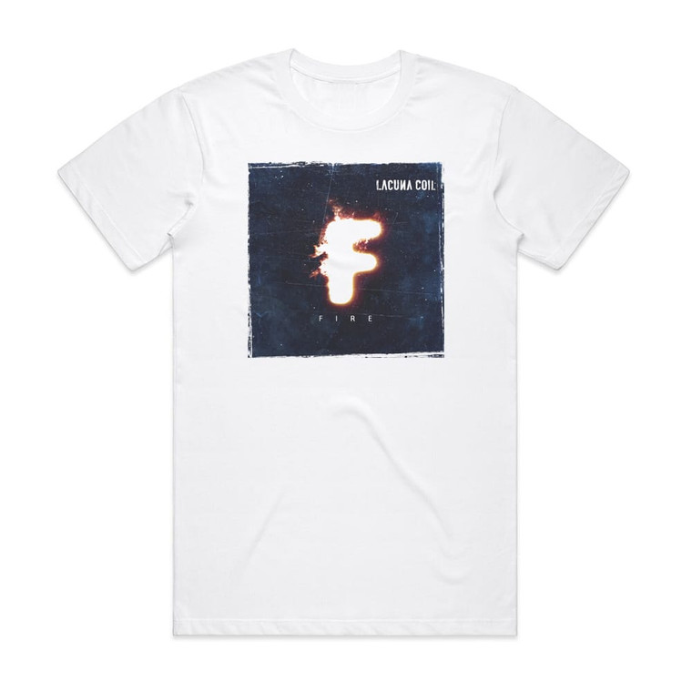 Lacuna Coil Fire Album Cover T-Shirt White