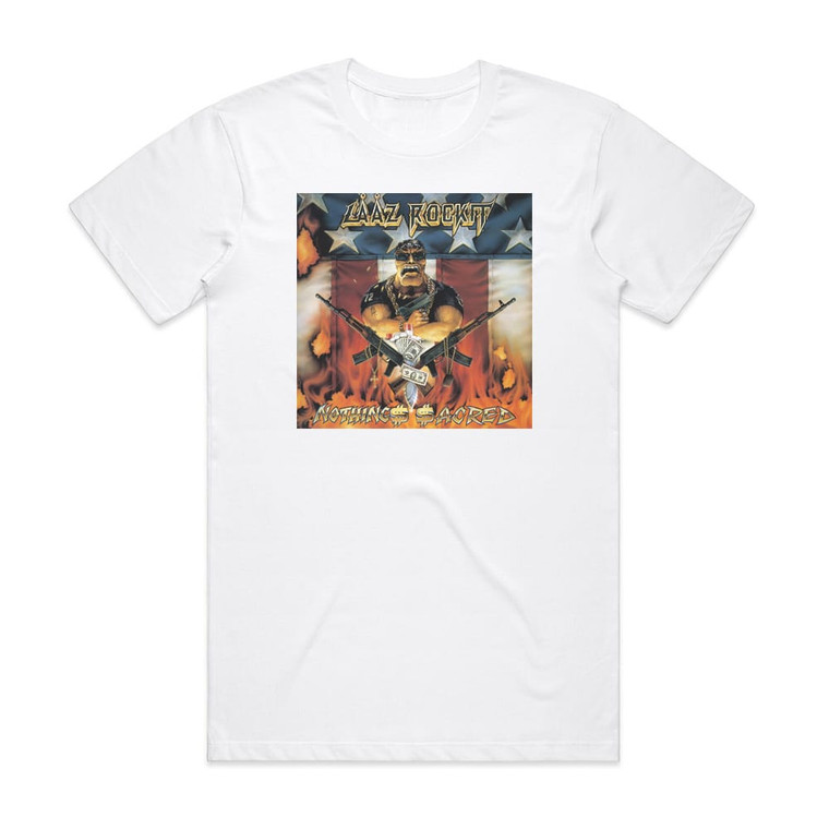 Laaz Rockit Nothing Acred 1 Album Cover T-Shirt White