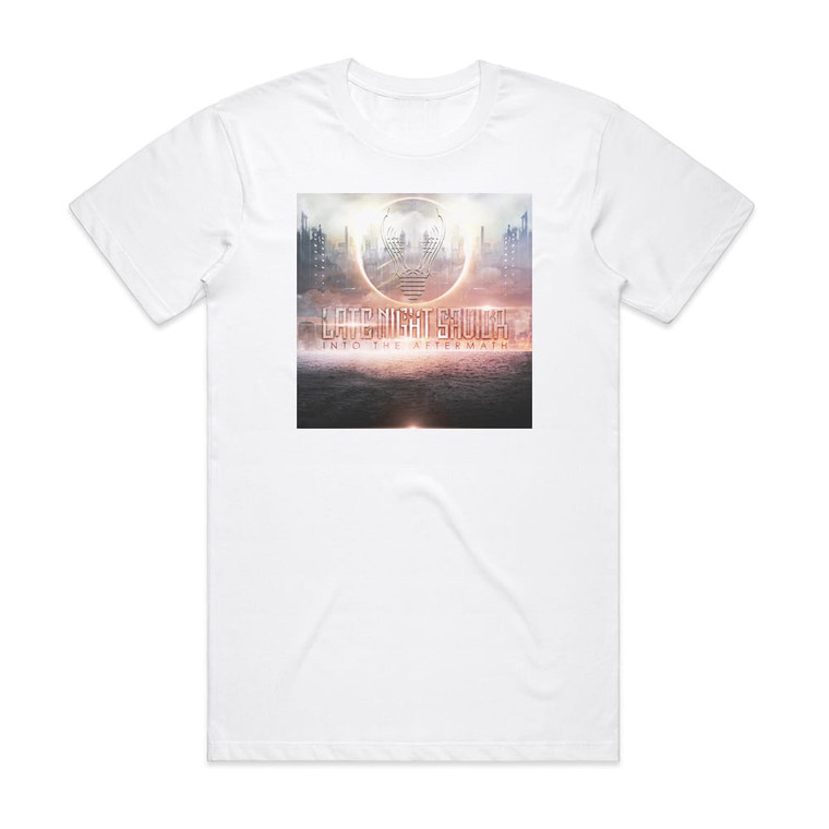 Late Night Savior Into The Aftermath Album Cover T-Shirt White
