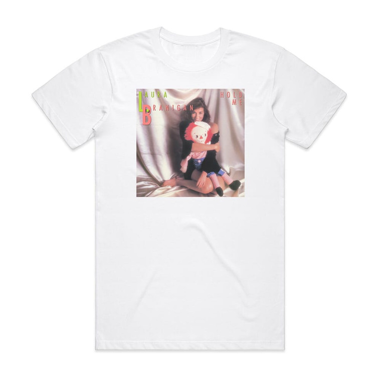 Laura Branigan Hold Me Album Cover T-Shirt White Laura Branigan Hold Me Album Cover T-Shirt White