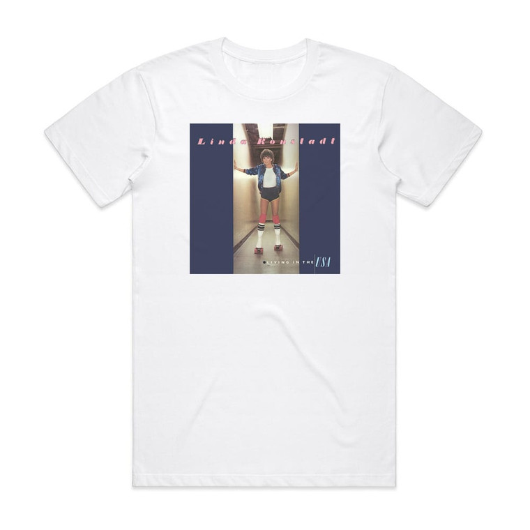 Linda Ronstadt Living In The Usa Album Cover T-Shirt White