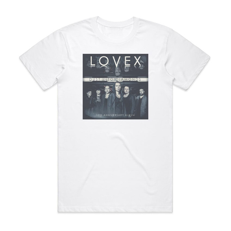 Lovex Dust Into Diamonds 10Th Anniversary Album Album Cover T-Shirt White