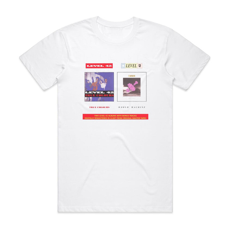 Level 42 True Colours World Machine Album Cover T-Shirt White