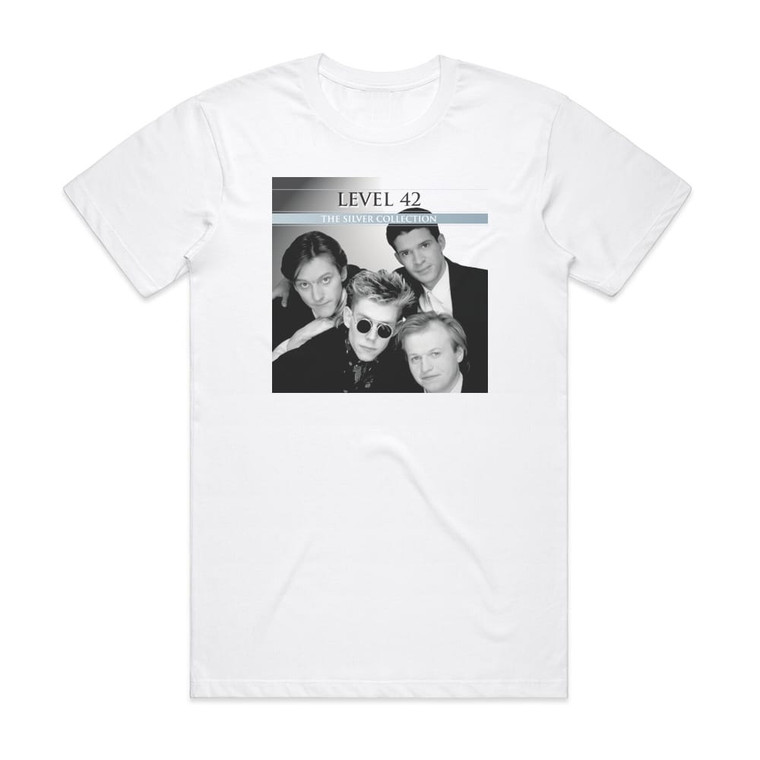 Level 42 The Silver Collection Album Cover T-Shirt White