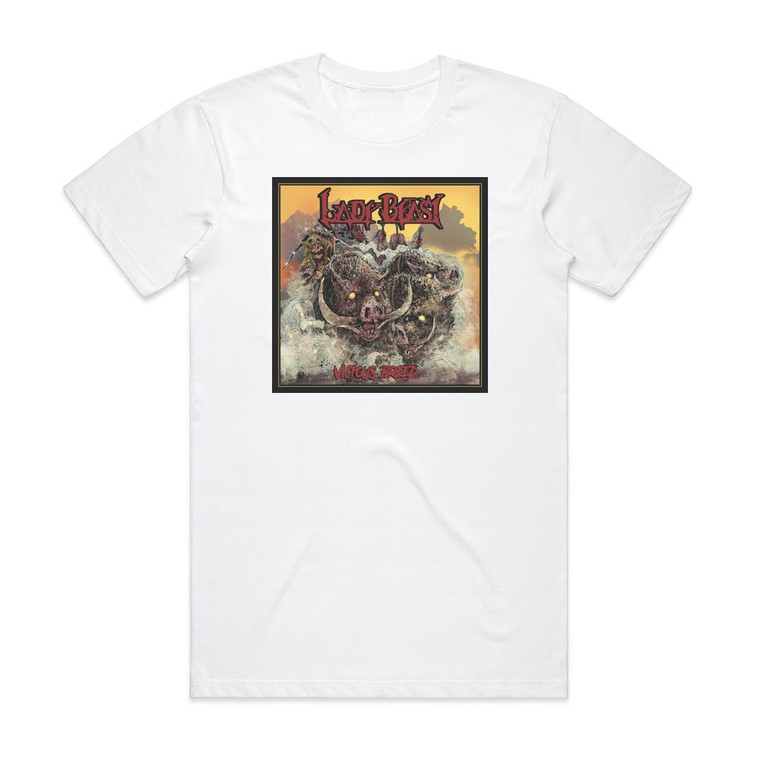 Lady Beast Vicious Breed Album Cover T-Shirt White