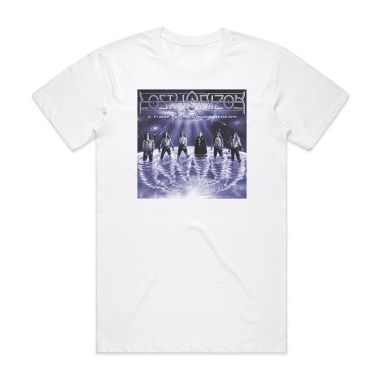 Lost Horizon A Flame To The Ground Beneath Album Cover T-Shirt White