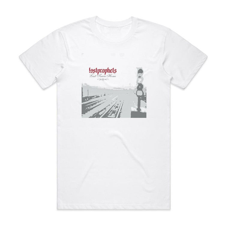 Lostprophets Last Train Home 2 Album Cover T-Shirt White