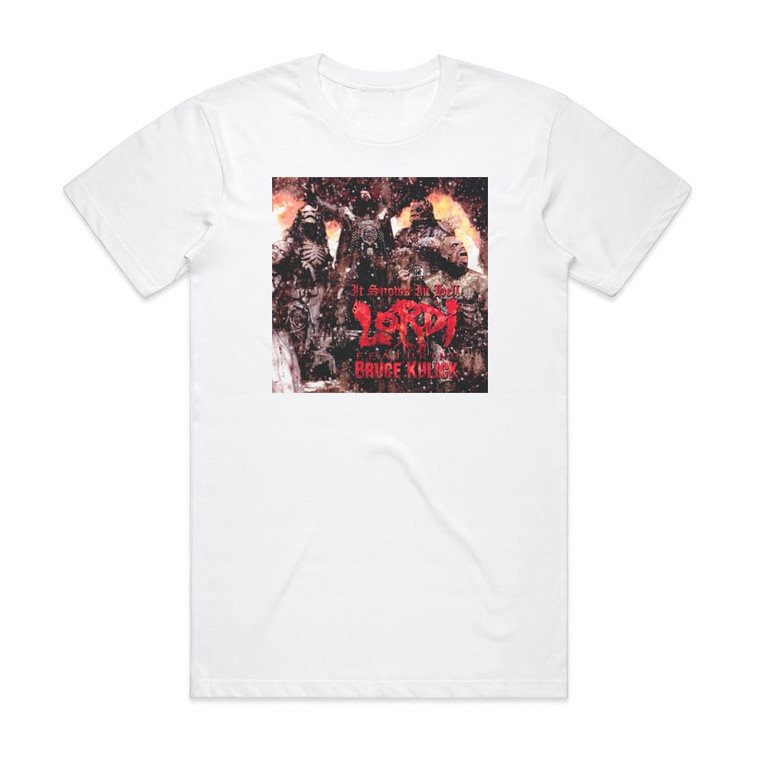 Lordi It Snows In Hell Album Cover T-Shirt White
