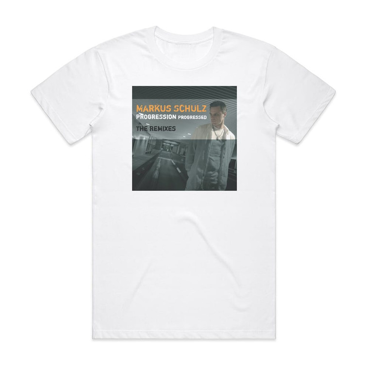 Markus Schulz Progression Progressed The Remixes Album Cover T-Shirt White