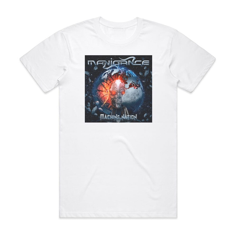 Manigance Machine Nation Album Cover T-Shirt White