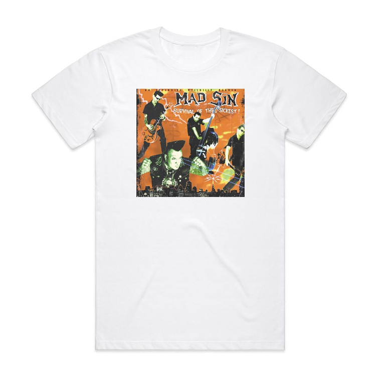 Mad Sin Survival Of The Sickest Album Cover T-Shirt White