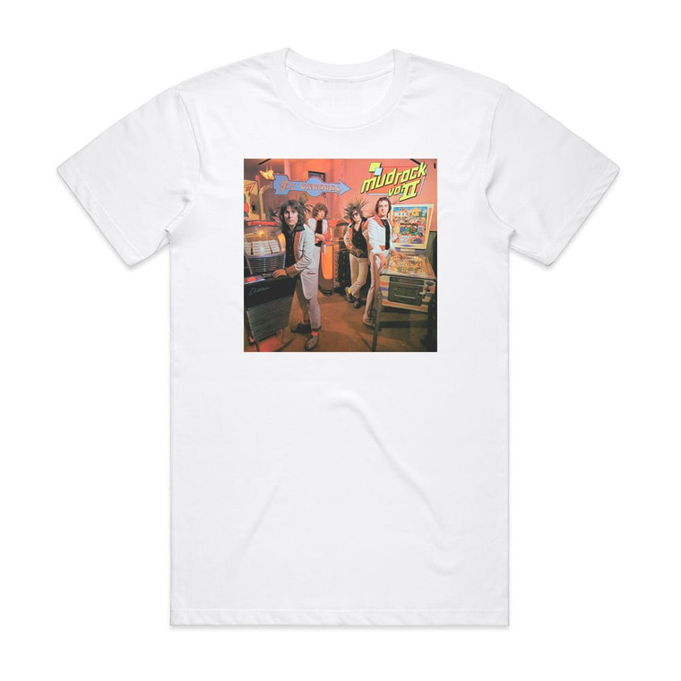 Mud Mud Rock Volume Ii Album Cover T-Shirt White