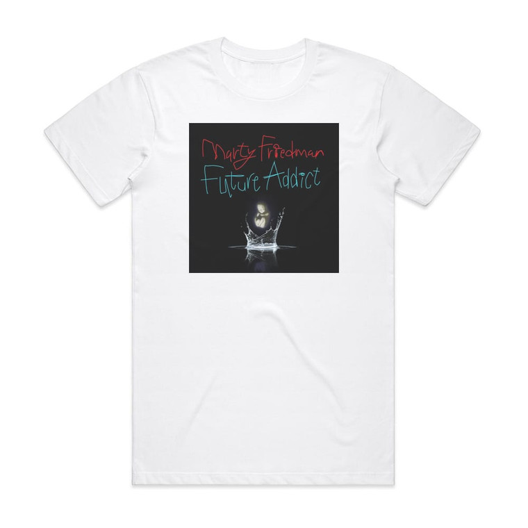 Marty Friedman Future Addict Album Cover T-Shirt White